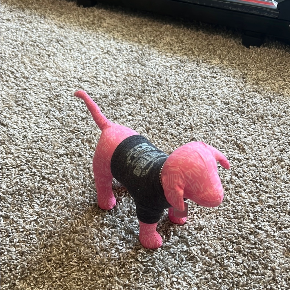 Pink and Gray Dog Toy Victoria’s Secret PINK